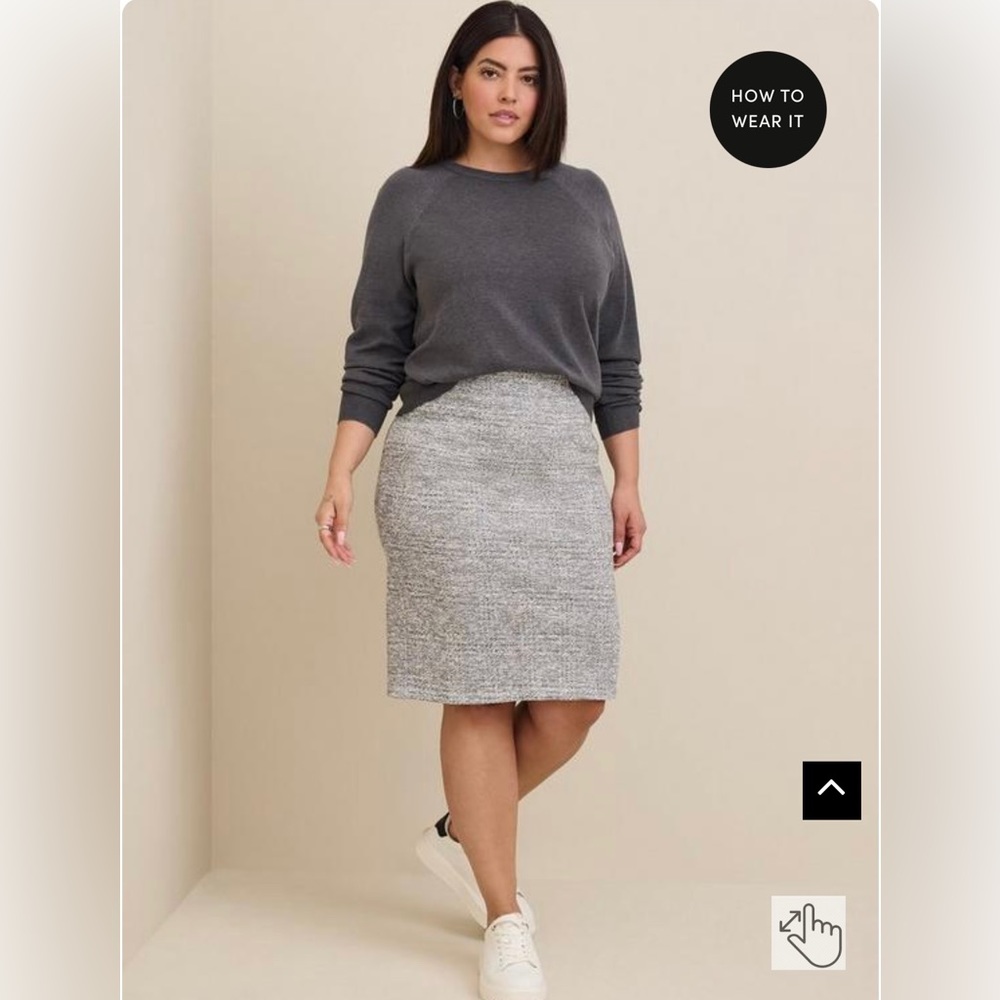 Torrid | Midi Double-knit pencil skirt (Size 00)